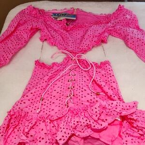 PINK EYELET Kini Dress